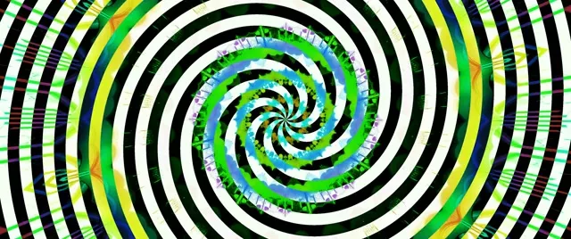 Spiraling Neon Tunnel VJ Loop 2.39:1 Cinemascope 60fps Screensaver