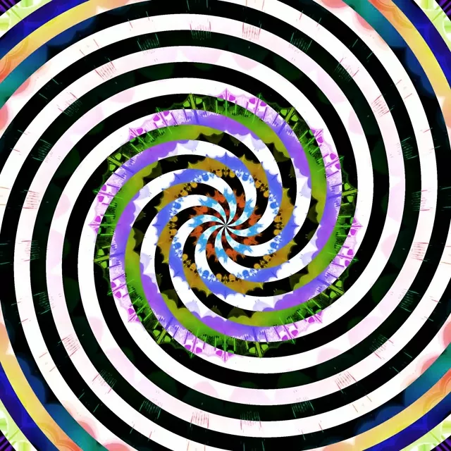 Spiraling Neon Tunnel VJLoops 1:1 Square 60fps Screensaver Animation