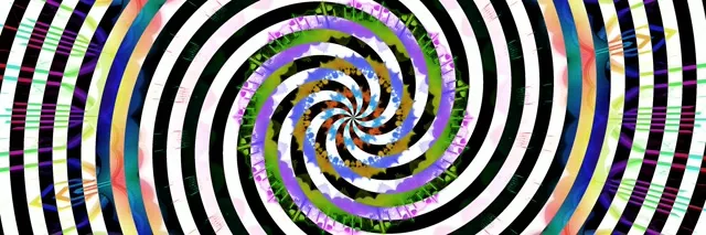 Vórtice em Espiral Túnel Neon VJLoops 3:1 Triple Wide 60fps Screensaver