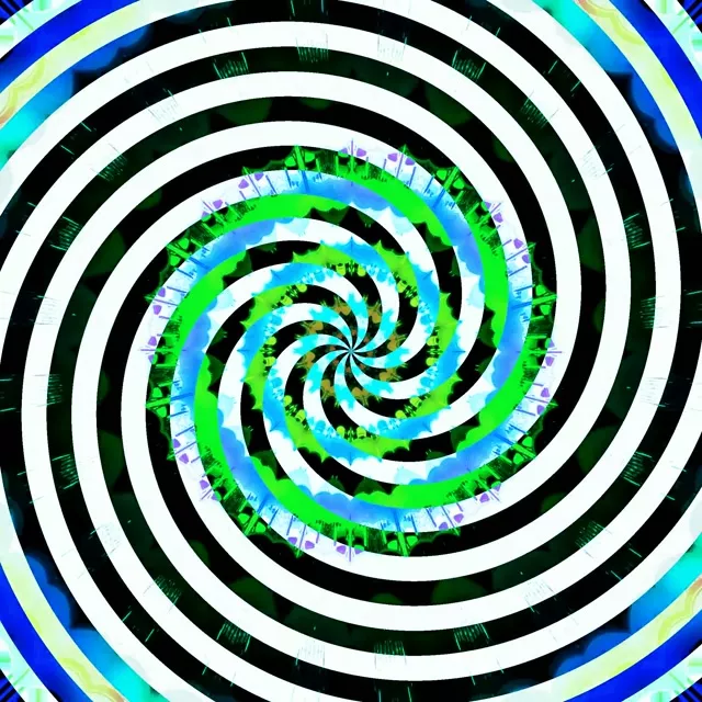 Neon Tunnel Spiral Vortex VJ Loop 1:1 Square 60fps Screensaver