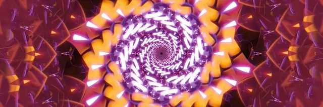 Neon Tunnel Spiral Vortex 3:1 Triple Wide 60fps VJ Loop Screensaver