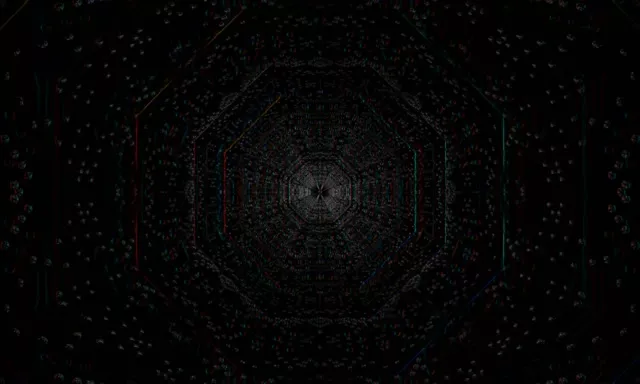 Неоновый туннель спиралевидная шестиугольная сетка 5:3 Wide 60fps VJLoops Screensaver