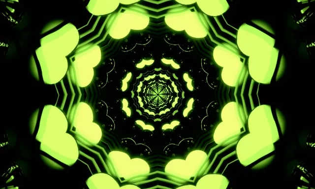 Neon Tunnel Spiraling Kaleidoscope 5:3 Wide 60fps VJLoops Screensaver