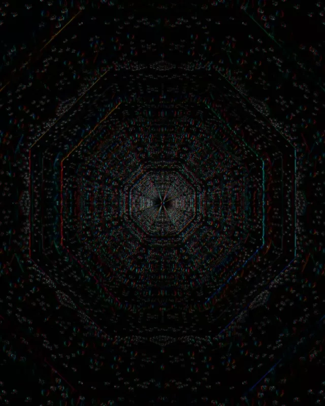 Neon Tunnel Spiraling Octagon Vortex 4:5 Instagram 60fps Screensaver VJLoops