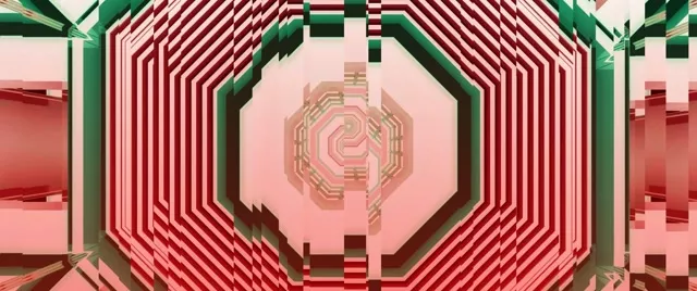 Neon Tunnel Spiraling Pink Diamond Vortex VJ Loop 60fps 2.39:1 Screensaver