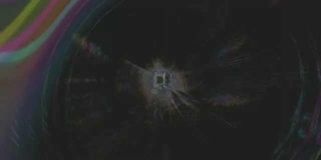 Neon Tunnel Spiraling Vortex | 2:1 Univisium | 60fps VJ Loop Screensaver