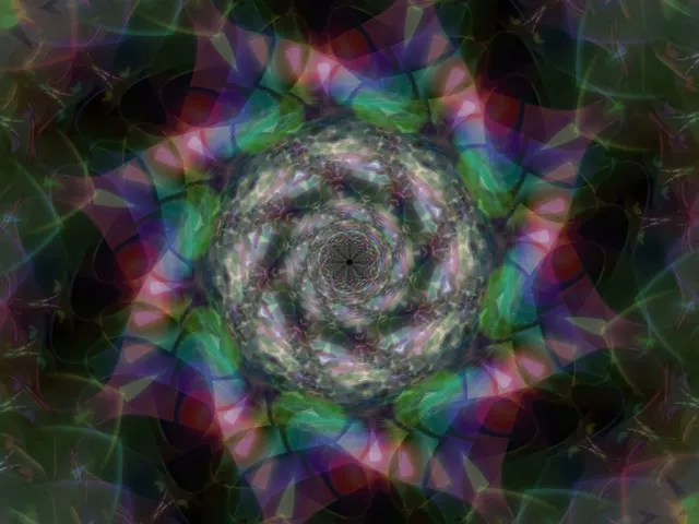 Neon Tunnel Spiraling Vortex 4:3 Classic 60fps VJ Loop Screensaver