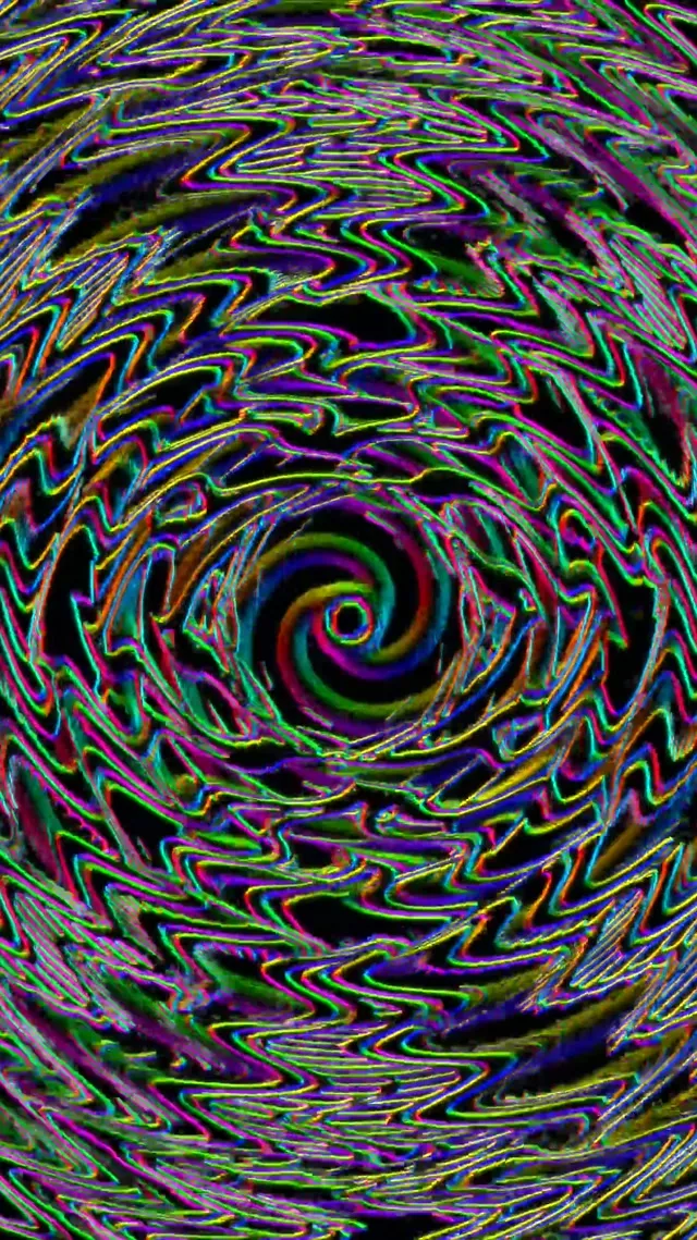 Neon Tunnel Spiraling Vortex VJ Loop 9:16 Reels 60fps Screensaver