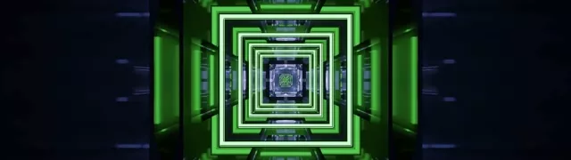 Neon Tunnel Square Vortex 32:9 Ultrawide 60fps VJ Loop Screensaver