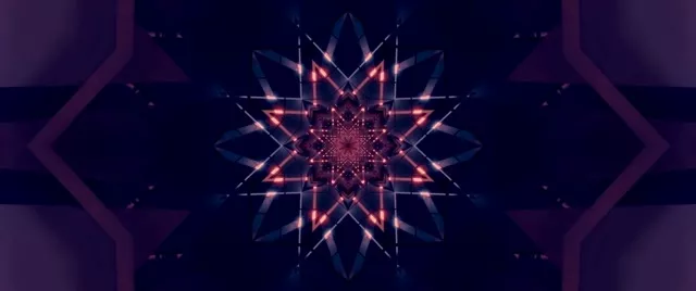 تونل نئون کالیدوسکوپ ستاره 2.39:1 Cinemascope 60fps محافظ صفحه VJ Loop