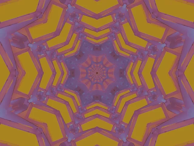 Neónový Tunel Hviezda Kaleidoskop 4:3 Classic 60fps Šetrič Obrazovky VJLoops