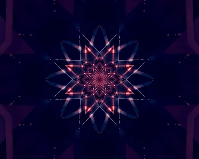 Neon Tunela Izarra Kaleidoskopia 5:4 industriala 60fps Pantaila-babeslea VJ Loop