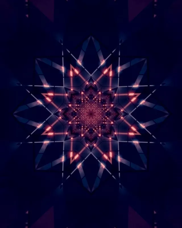Neon Tunel Izar Kaleidoskopo 60fps VJLoops 4:5 Instagram Pantaila-babeslea