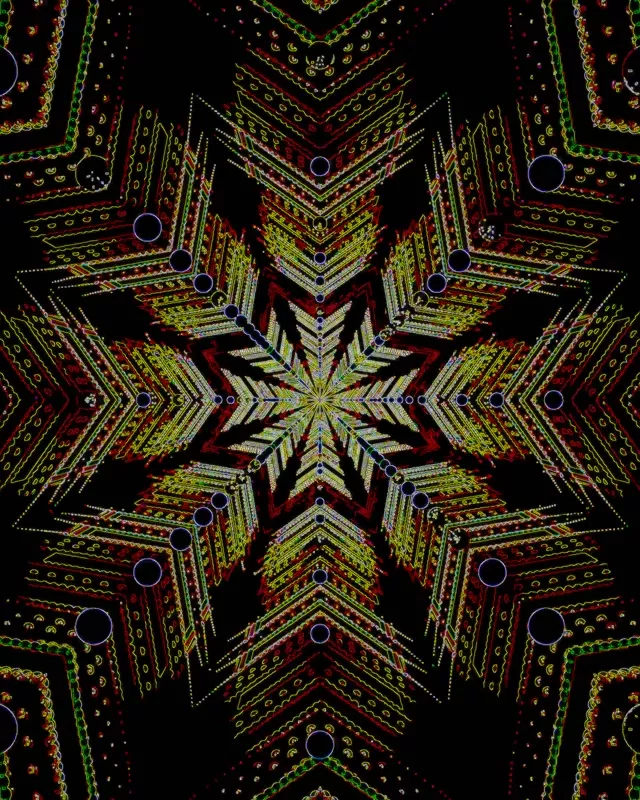 Túnel de Neón Estrella Caleidoscopio Salvapantallas 60fps 4:5 Instagram VJ Loop