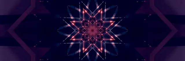 Túnel de Neon Caleidoscópio Estrela VJ Loop 3:1 Triple Largo 60fps Protetor de Tela