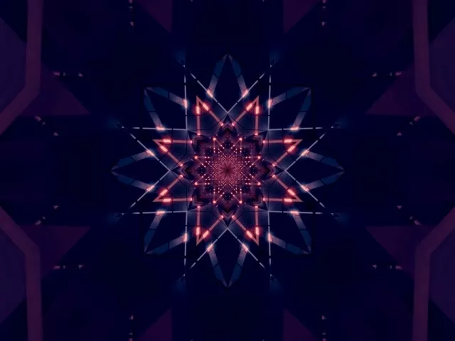 Túnel Neon Estrela Caleidoscópio VJ Loop 4:3 Classic 60fps Protetor de Tela