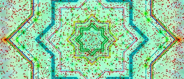 Neon Tunnel Star Mandala Vj Loop 21:9 Ultrawide 60fps Screensaver