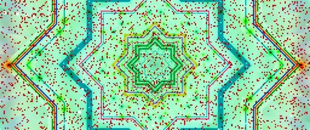 Neon Tunnel Star Mandala 2.39:1 Cinemascope 60fps Screensaver Vj Loop