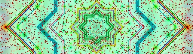 Neon Tunnel Star Mandala Pixel Vj Loop 32:9 Super Ultrawide 60fps Screensaver