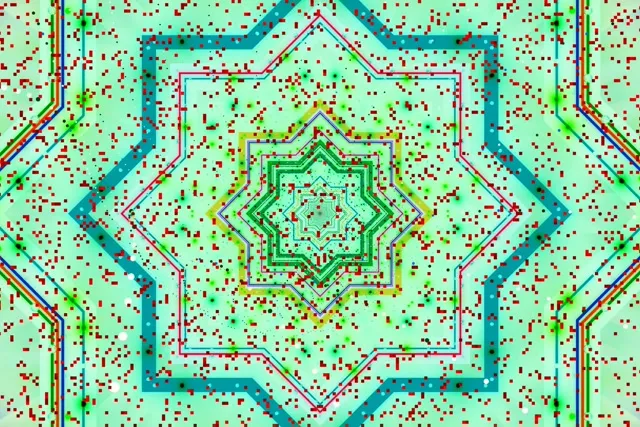 Neon Tunnel Stern Kaleidoskop VJ Loop 3:2 Surface 60fps Bildschirmschoner