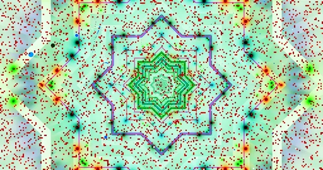 Neon Tunnel Tähe Mandala ekraanisäästja 4K UHD 60fps VJ loop