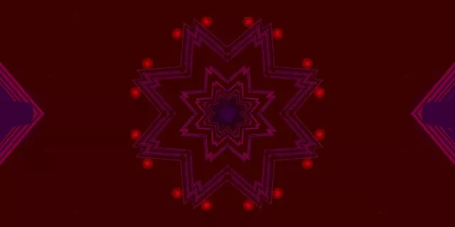 Neon Tunnel Stern Mandala Vj Loop 2:1 Univisium 60fps Bildschirmschoner