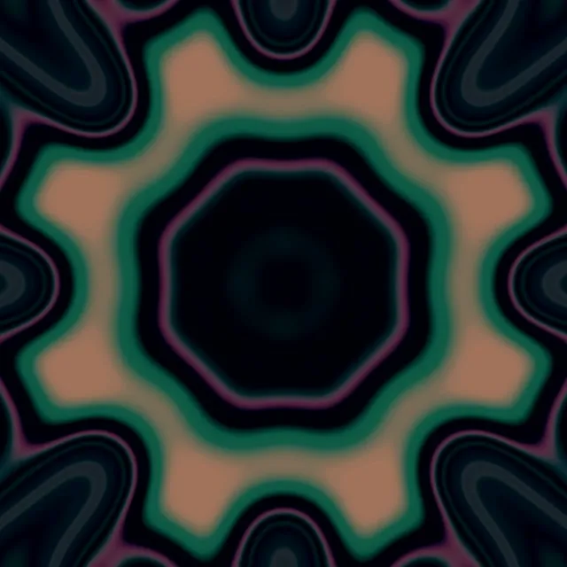 تونل نئون انفجار ستاره فیروزه‌ای VJ Loop 1:1 Square 60fps محافظ صفحه