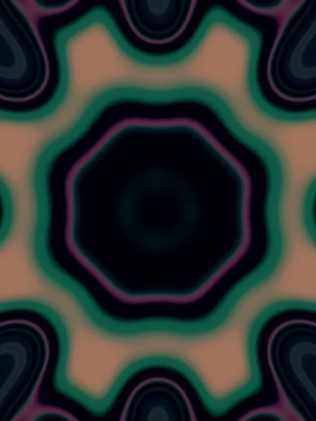 Túnel de Neón Estrella Cerceta Floración VJLoops 60fps 3:4 iPad Vertical Salvapantallas