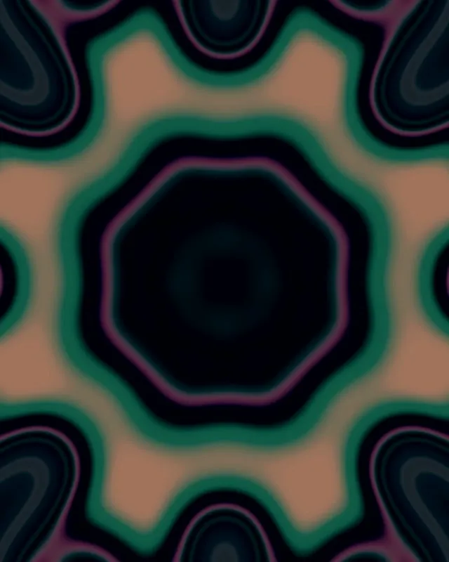 Neonowy Tunel Cyjanowa Gwiazda Rozkwit VJ Loop 4:5 Instagram 60fps Wygaszacz