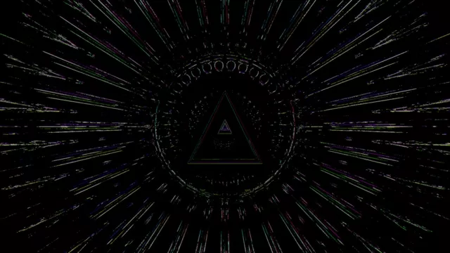 Terowongan Neon Segitiga 4K UHD 60fps Screensaver VJ Visuals