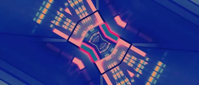 Neon Tunnel VJ Loop 21:9 Ultrawide 60fps Screensaver Geometric Prism