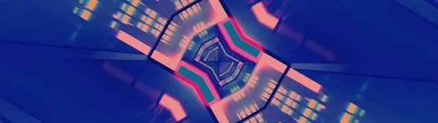 Neon Tunnel VJ Loop 32:9 Ultrawide 60fps Screensaver Pulsating Geometric Vortex