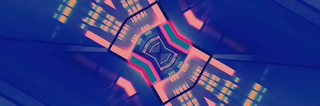 Neon Tunnel Spiraling Vortex 3:1 Triple Wide 60fps VJ Loop Screensaver
