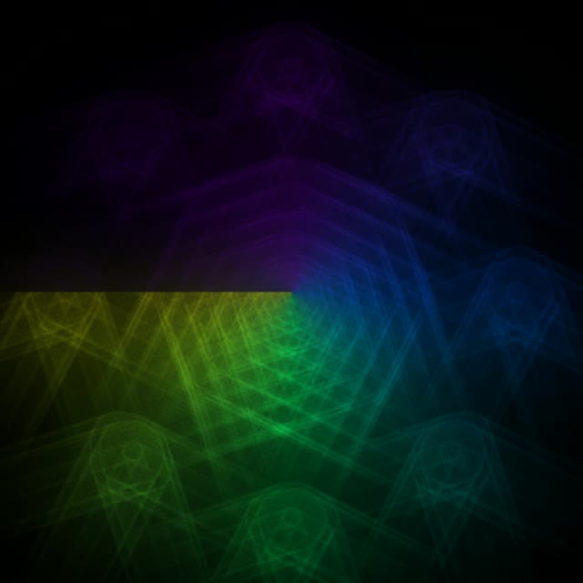Neon Tunnel VJ Loop 1:1 Square 60fps Screensaver Green Blue Geometric Patterns