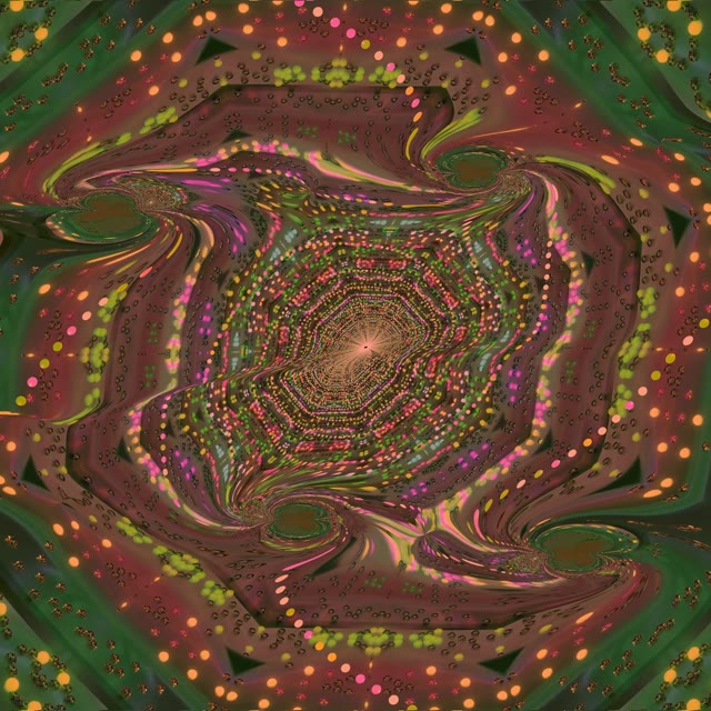 Neon Tunnel VJ Loop 1:1 Square 60fps Screensaver Kaleidoscope Mandala