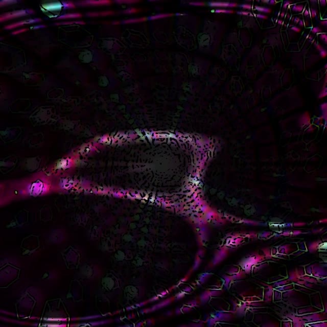 Neon Tunnel VJ Loop | 1:1 Square 60fps Screensaver | Pink Purple Geometric Motion