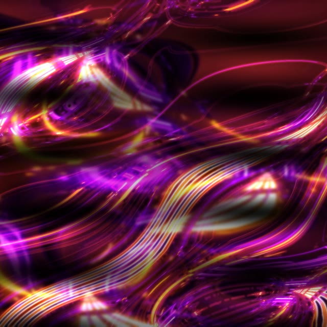 Neon Tunnel VJ Loop 1:1 Square 60fps Screensaver - Purple Gold Light Waves