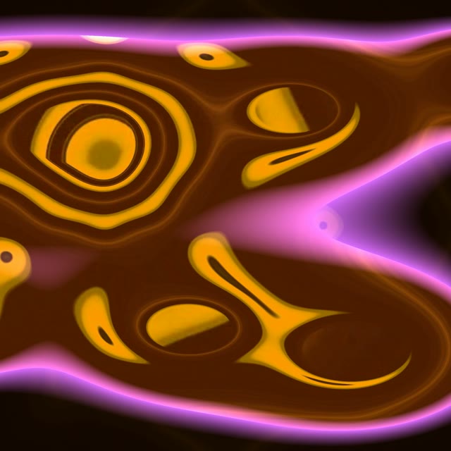 Neon Tunnel VJ Loop 1:1 Square 60fps Screensaver Yellow Glowing Eyes