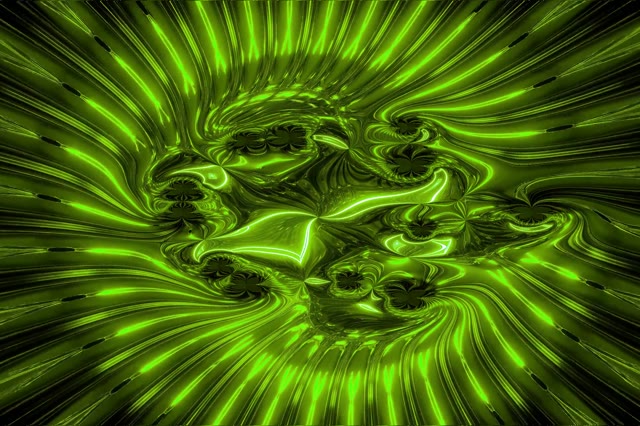 Neon Tunnel VJLoops 3:2 Surface 60fps Screensaver Green Swirl Motion Background