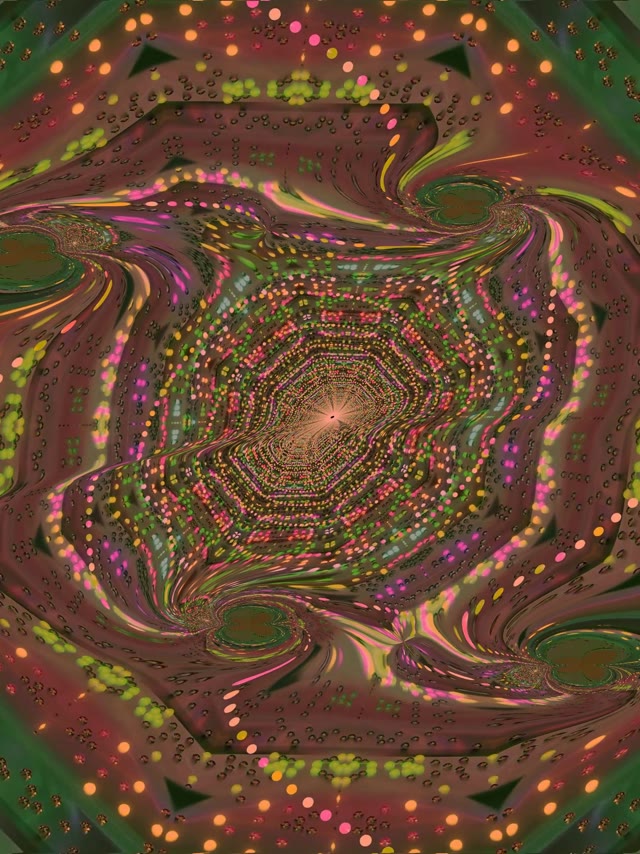 Neon Tunnel VJ Loop 3:4 iPad Portrait 60fps Screensaver Psychedelic Swirls
