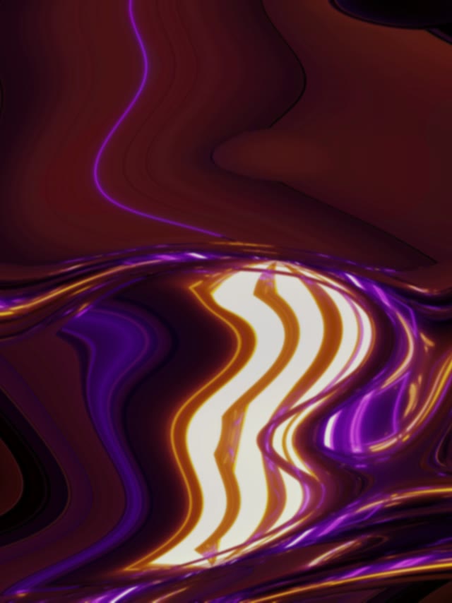 Neon Tunnel VJ Loop 3:4 iPad Portrait 60fps Screensaver Purple Gold Waves