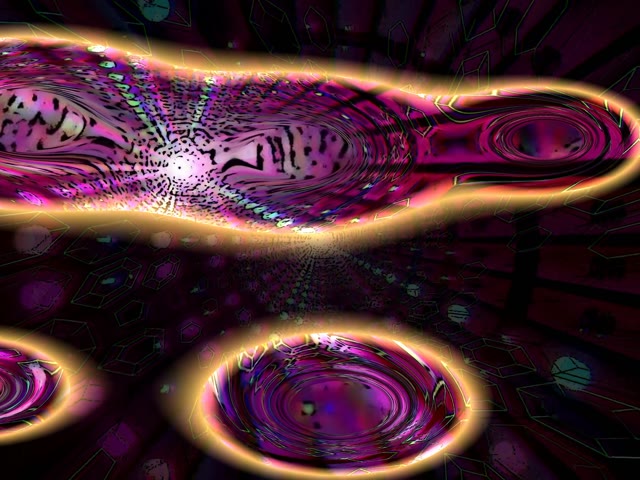 Neon Tunnel VJ Loop 4:3 Classic 60fps Screensaver Purple Gold Swirls