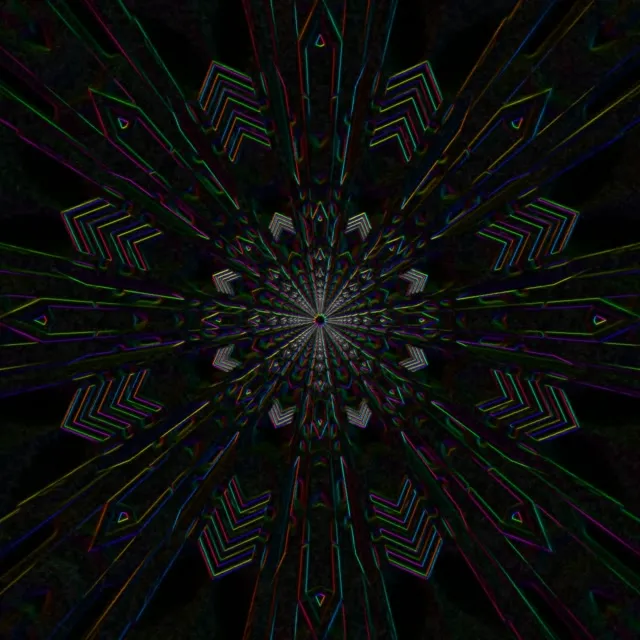 Neon Tunnel Kaleidoscope Vortex | 1:1 Square 60fps Screensaver VJ Loop