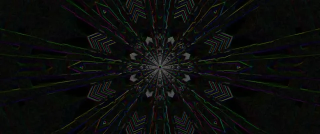 Kaleidoscope Neon Tunnel VJ Loop 2.39:1 Cinemascope 60fps Screensaver