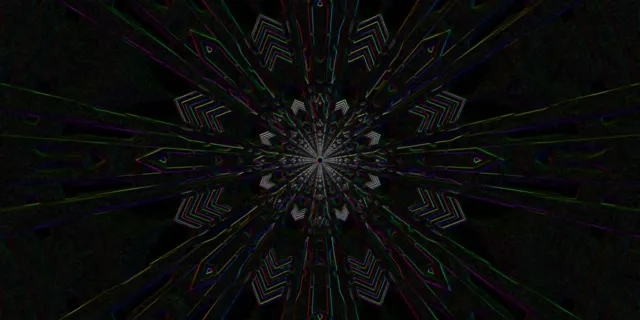 Neon Tunnel Kaleidoscope Vortex Loop 2:1 Univisium 60fps Screensaver