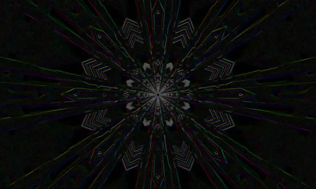 Neon Tunnel Kaleidoscope Vortex 5:3 Wide 60fps VJ Loop Screensaver