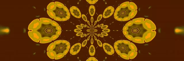 3:1 Triple Wide Neon Tunnel Kaleidoscope Mandala 60fps Screensaver VJ Loop