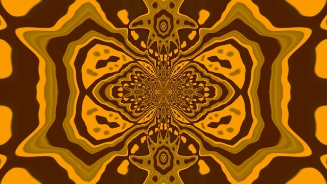 Neon Tunnel VJ Loop 4K UHD 60FPS Golden Mandala Screensaver