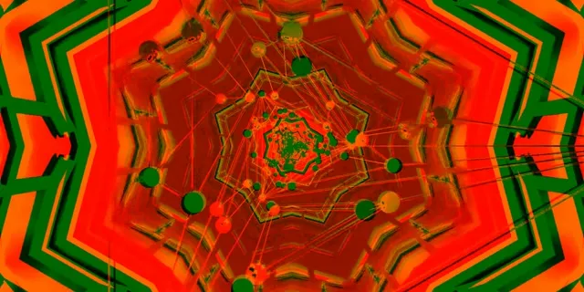 Neon Tunnel Kaleidoscope Burst VJ Loop 2:1 Univisium 60fps Screensaver