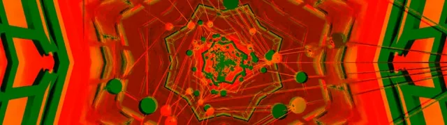 Red Green Neon Tunnel Kaleidoscope Vortex 32:9 Ultrawide 60fps Screensaver Loop